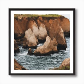 Rock Formations On The Coast Art Print