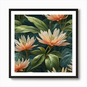 Lotus Flower Wallpaper Art Print