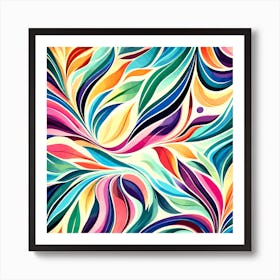 Abstract Colorful Psychedelic Pattern art, 1307 Art Print