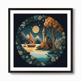 Sailor In The Moonlight Art Print