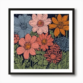 Flowers In The Garden 4 Art Print