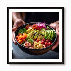 Asian Salad Bowl Poster