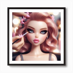 Barbie Doll Makeup Art Print