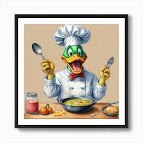 Chef Duck 18 Art Print