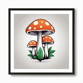 Mushroom Illustration 5 Art Print