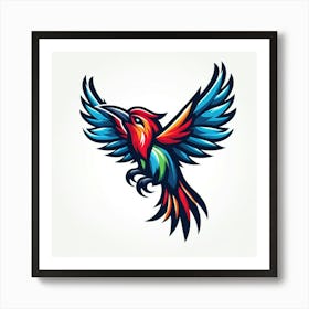 Colorful Hummingbird Art Print