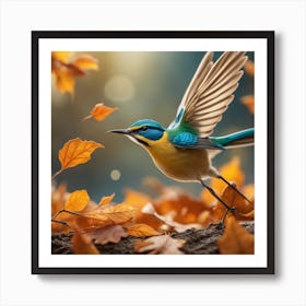 Birds Taking Off To Different Country In Autumn Miki Asai Macro Photography Close Up Hyper Detail (1) Art Print