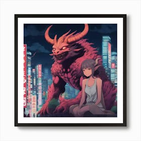 Demon Girl Art Print