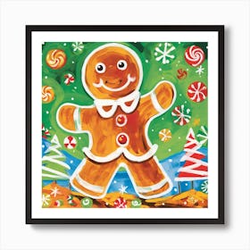 Gingerbread Man 3 Art Print