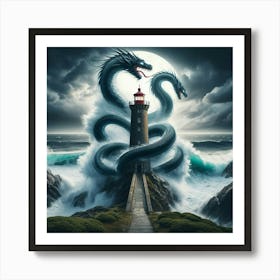 Lighthouse Of The Dragon Art Print