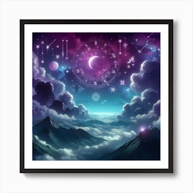 Astrology Background Art Print