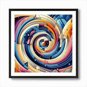 Abstract Spiral Painting Art Print