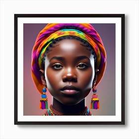 African Girl Portrait Art Print