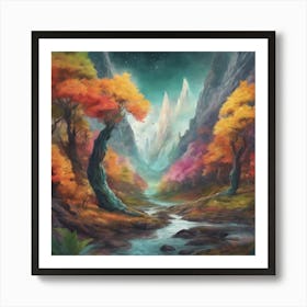 Fantasy Landscape Painting 3 Art Print