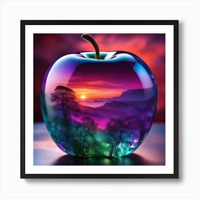 Sunset Apple Art Print