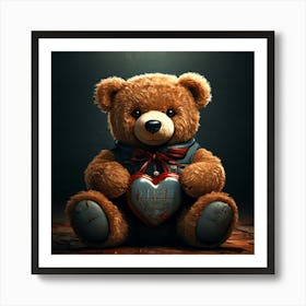 love Teddy Bear Art Print