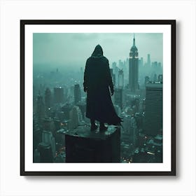 Man On Top Of A Building 2 Poster