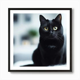Portrait Of A Black Cat 1 Art Print