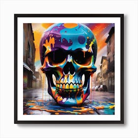 Colorful Skull 5 Art Print