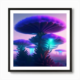 Psychedelic Mushrooms Art Print