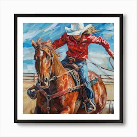 Rodeo Girl Art Print