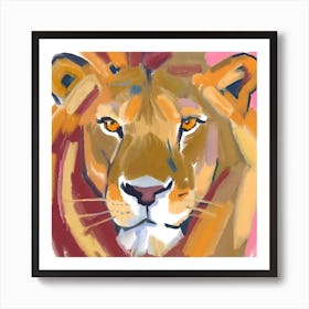 African Lion 02 Art Print