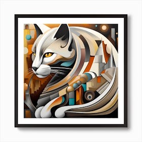 Abstract Cat 5 Art Print