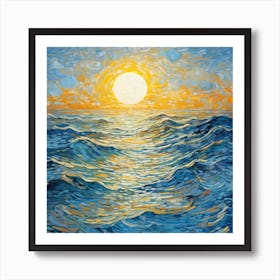 Sunset Over The Ocean 8 Art Print