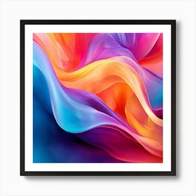 Vector Colorful Vibrant Dynamic Texture Gradient Pattern Design Artistic Creative Modern (2) Art Print