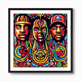 A Tribe Called Quest Art: This artwork is inspired by the influential hip hop group A Tribe Called Quest, who are known for their innovative and socially conscious music. The artwork shows a collage of the group’s members and album covers, as well as some of their iconic lyrics and messages. The artwork also uses a bright and colorful palette, reflecting the group’s upbeat and positive vibe. This artwork is perfect for fans of A Tribe Called Quest or hip hop culture, and it can be placed in a kitchen, dining room, or lounge. 3 Art Print
