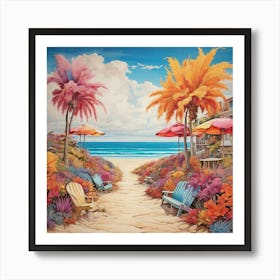 Colors Of The Beach Art Print 3 Art Print