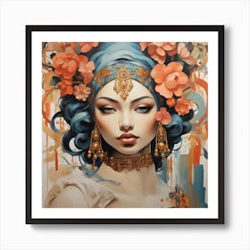 'Indian Woman' Art Print