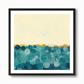 Blue Circles 1 Art Print