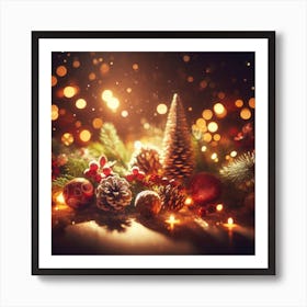 Christmas Background Art Print