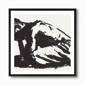 Man Kneeling Art Print