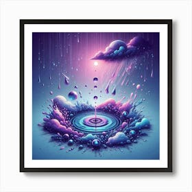 Raining Water Art Print