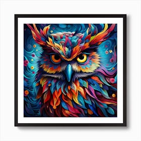 Colorful Owl 9 Art Print