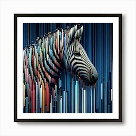 Abstract Zebra 1 Art Print