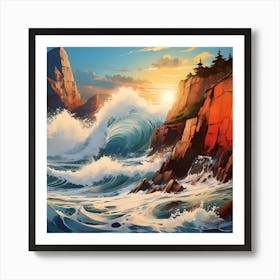 Seascape Painting Art Print