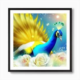 Peacock Wallpaper 5 Art Print