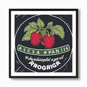 Rhubarb As A Logo (48) Art Print