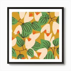 Mid Summer Flower Yellow Art Print