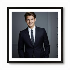 A Young Entrepreneur With A Subtle Shine Of Confidence Glimmering In His Eyes Radiating A Winsome Art Print