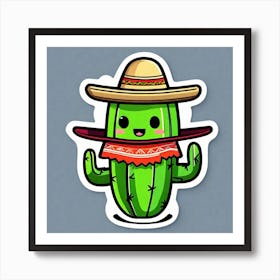 Cactus Sticker 14 Art Print