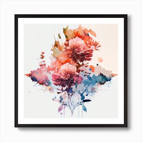 Watercolor Flower Abstract Art Print