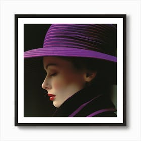 Purple Hat Art Print