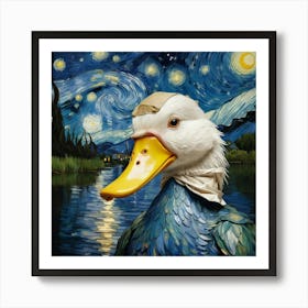 Starry Night Duck 8 Art Print