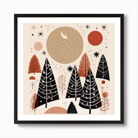 Christmas Trees 1 Art Print