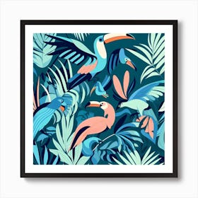 Tropical Birds 1 Art Print