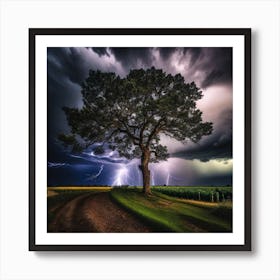 Lightning Tree Art Print